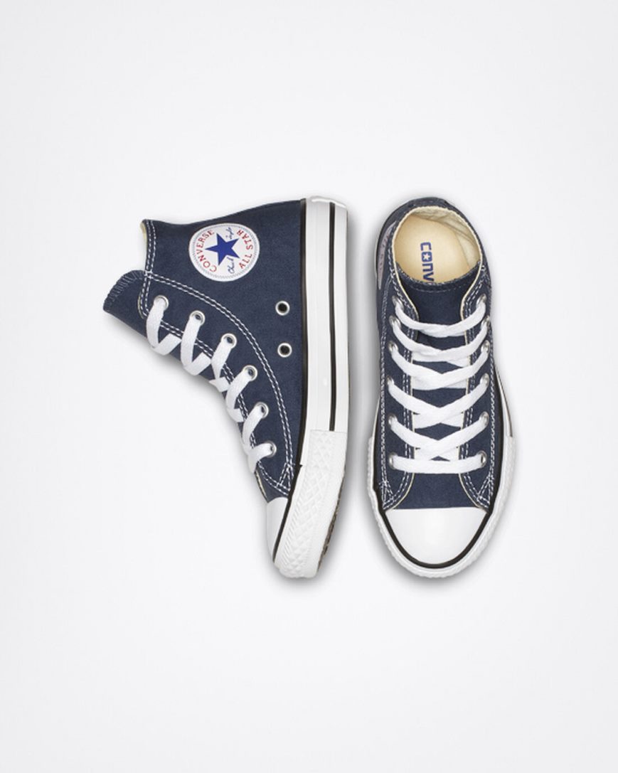 Tenis Converse Chuck Taylor All Star Classicos Cano Alto Menino Azul Marinho | PT S00748T